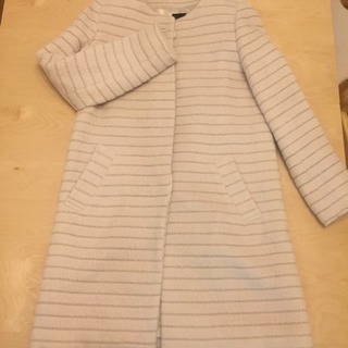 【お取引中】モテ オフホワイト コート 【セレクトショップ購入】華やか白コートの画像