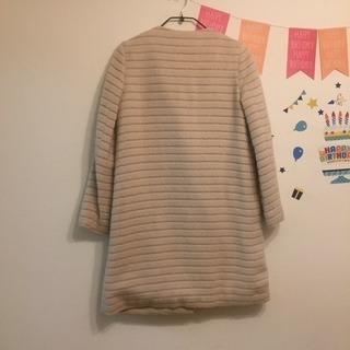 【お取引中】モテ オフホワイト コート 【セレクトショップ購入】華やか白コートの画像