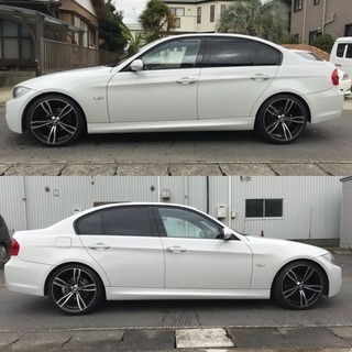 値下げ！車検ロング！BMW 320i Mスポーツ 新品社外19AW ホワイト e90の画像