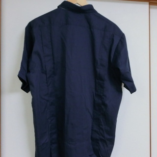作業着ｓ5　半袖シャツ　3Ｌ　紺　中古　の画像