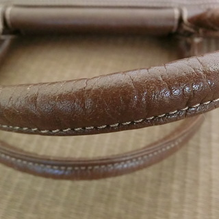 花柄布×革トートバッグ　ハンドバッグ　ビジネスバッグ　値下げの画像