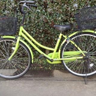 26インチ自転車後ろかご付きの画像