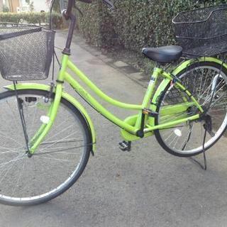 26インチ自転車後ろかご付きの画像