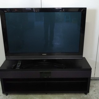 日立　プラズマテレビ　P46-XP05　美品　スピーカー付きテレビ台付き