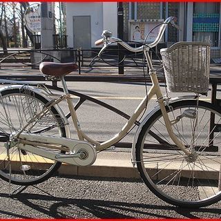 ★リサイクル(再生)自転車・中古自転車・ブリヂストン・26インチ・U型ホームサイクル・LEDオートライト・アイボリー