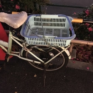 ジャンク自転車 カゴつき