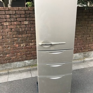 4ドア355Lサンヨー冷蔵庫SR-361G白