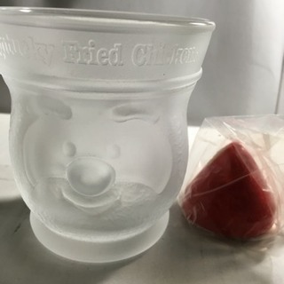 未使用 クリスマス サンタのキャンドルグラス