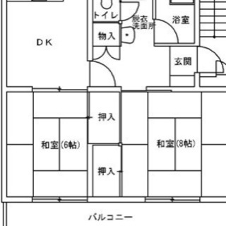 志布志安楽リフォーム自由！2Dk,8畳6畳(駐車場1台無料)外国...