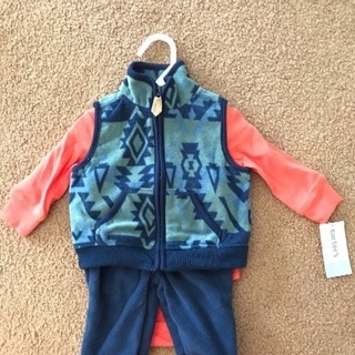 アメリカ輸入 カーターズ タグ付き新品フリース 3点セット