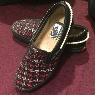 VANS×SLOWGUN コラボ スリッポンスニーカー26.5