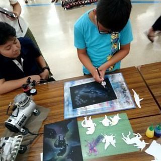 富士見市エアブラシ体験教室・小学3年生以上〜(絵画技法、カスタムペイント等エアブラシで出来ること全般)の画像