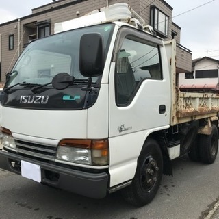 値下げ！！いすゞ エルフ 2トン ダンプ 4300cc 3転ダンプ 4HF1 ルーフキャリア 5MT 2tの画像