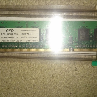 【中古】BUFFALO PC2-6400U 512MB DDR2-800の画像