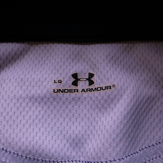 UNDER ARMOUR  ポロシャツ　紺×白　アンダーアーマー　サイズLの画像