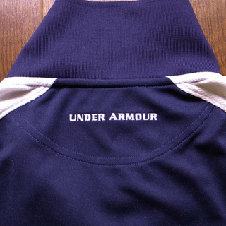 UNDER ARMOUR  ポロシャツ　紺×白　アンダーアーマー　サイズLの画像