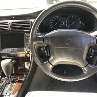 日産 y33シーマ h12 3.0ターボ！ OPコーナーポール、縦フィングリル付！交換相談下さいの画像