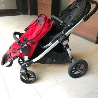 値下げ！オプション付き 2人乗りベビーカー ベビージョガー シティセレクトの画像