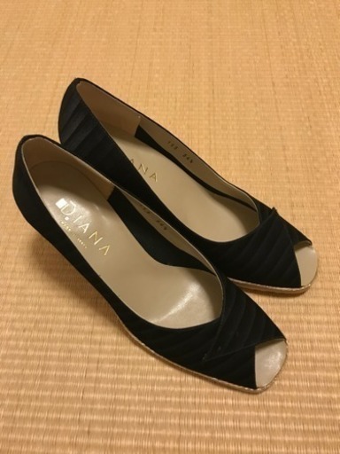 DIANA ダイアナ 黒のパンプス サンダル 36 1/2 23.5cm 美品