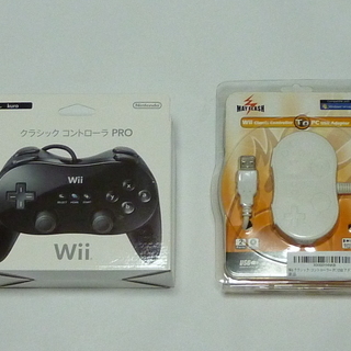 【受付終了】72_任天堂 WiiクラシックコントローラPRO＆PC USB Adapterの画像