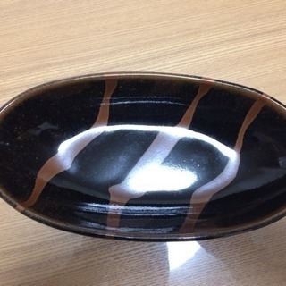 益子焼 楕円深皿 新品未使用の画像