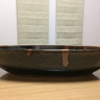 益子焼 楕円深皿 新品未使用の画像