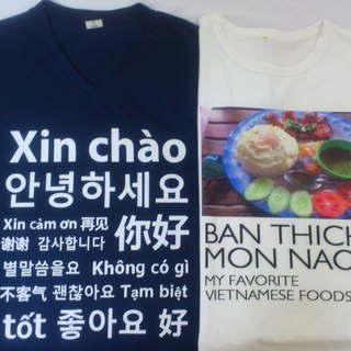Tシャツ Xin chao & 你好 (未使用新品)
