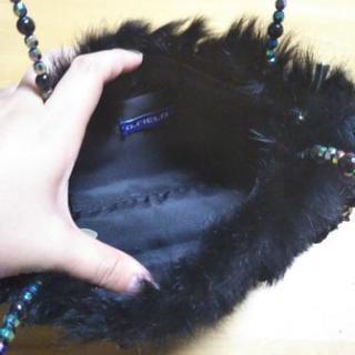 未使用♡ファー付ハンドバッグの画像