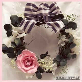 人気のリースとハーバリウムのセット🌸の画像