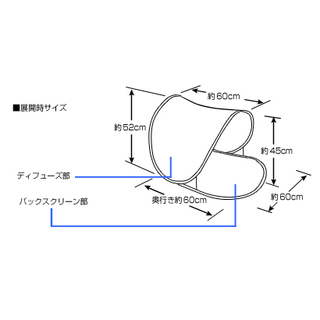 ケンコー デジカメスタジオDS-600 携帯用撮影ブース 組み立て折り畳みワンタッチ の画像