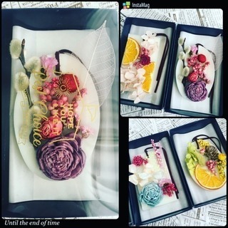 花キャンドル アロマワックスサシェの画像