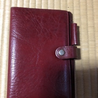 お値下げ！Genuine Leather 6穴リング 手帳カバーの画像