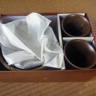 新品未使用）粉引ビアグラス＆中皿　◎梅宮辰夫 器セレクションの画像