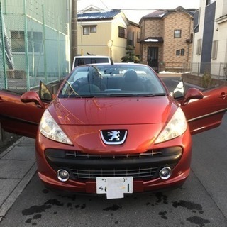 【コミコミ価格】プジョー207CC  オープンカー  内外装極上 車検付き HDDナビ ETC 装備多数の画像