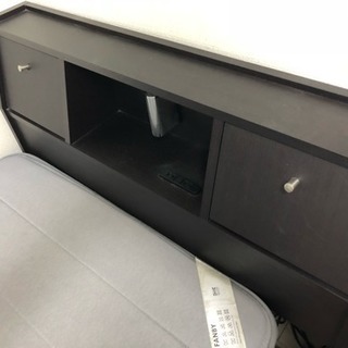 🔺緊急🔺 2/1 受け渡し 美品 収納照明付き シングルベッドフレーム＋セミシングルマットレスの画像