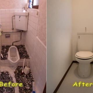 ★和式トイレリフォーム★和式から洋式トイレにリフレッシュ☆ - リフォーム