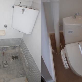 ★和式トイレリフォーム★和式から洋式トイレにリフレッシュ☆ − 大阪府