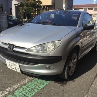 プジョー 206CC オープンカー レザーシート 車検たっぷり平...
