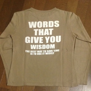 Mサイズ 長袖シャツ キャメル色の画像