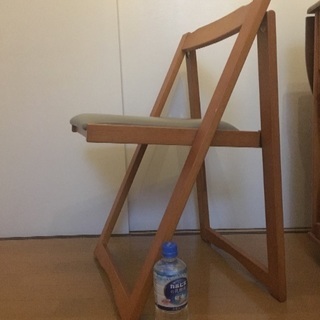木製 ダイニングテーブル 折りたたみ イス4脚の画像
