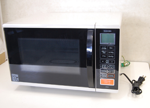 TOSHIBA/東芝 オーブンレンジ ER-K3 アイボリーホワイト 石窯オーブン フラットタイプ ☆ PayPay(ペイペイ)決済可能 ☆ 札幌市 清田区 平岡