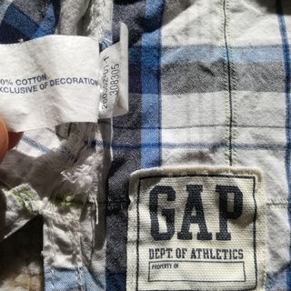 GAP KIDS 半袖チェック柄シャツ Mサイズの画像