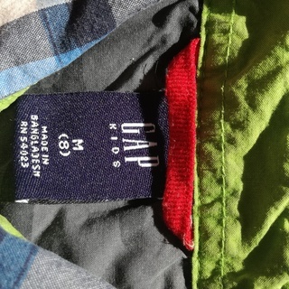 GAP KIDS 半袖チェック柄シャツ Mサイズの画像