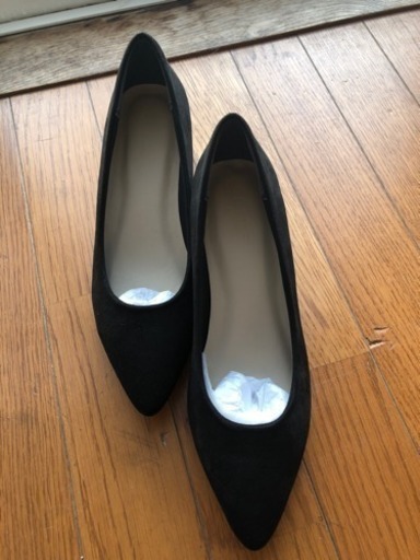 また‼️さらに値下げ❗️スエード調のパンプス黒