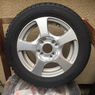 アルミホイール付きダンロップ製スタッドレスタイヤ4本セット13インチ 155/65R13