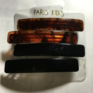 未使用 黒・茶色 バレッタ4個セットで250円