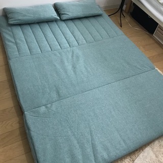 2人掛け・3wayソファ✳︎2人で寝れるベッドにもなります！の画像