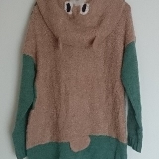 送料別　ネネット☆くまフェイスニットカーディガン【Neｰnet】の画像