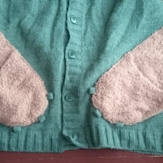 送料別　ネネット☆くまフェイスニットカーディガン【Neｰnet】の画像