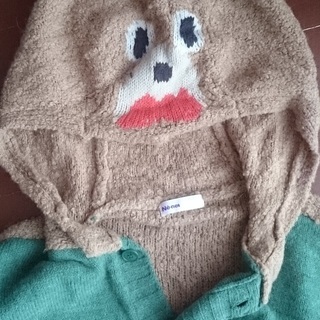 送料別　ネネット☆くまフェイスニットカーディガン【Neｰnet】の画像